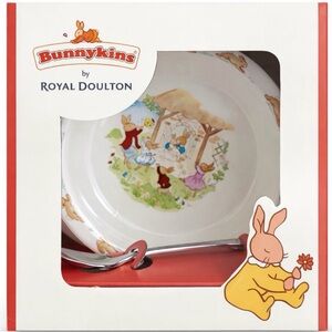 Bunnykins By Royal Doulton 2-Pc Bone China Bowl/Spoon Set NIB